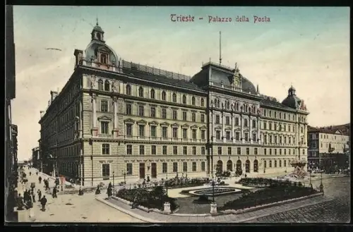 AK Trieste, Palazzo della Posta, K. k. Postamt