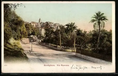 AK Bordighera, Via Romana