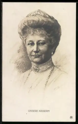 AK Unsere Kaiserin, Porträt der Kaiserin Auguste Victoria von Preussen