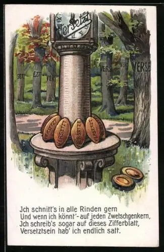 AK Versetzt-ich schnitt`s in alle Rindern gern und wenn ich könnt` auf jeden Zwetschgenkern