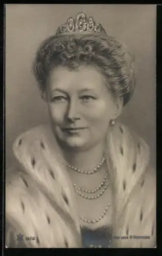 AK Kaiserin Auguste Victoria von Preussen mit Krone