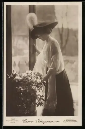 AK Portrait der Kronprinzessin Cecilie von Preussen