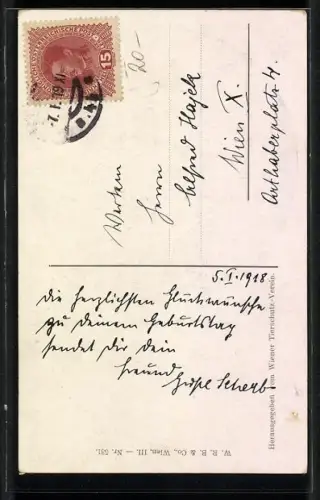 Künstler-AK Hund Golli der Fürstin Hanna von und zu Liechtensteion