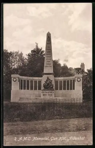 AK Aldershot, R. A. M. C. Memorial, Gun Hill