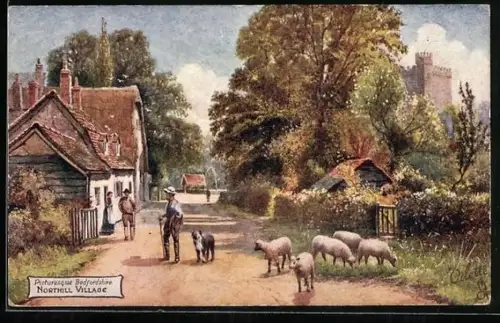 Künstler-AK Northill, Northill Village