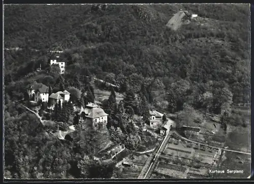 AK Serpiano, Kurhaus mit Umgebung aus der Vogelschau