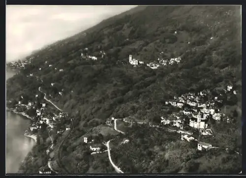 AK Gaviano, S. Abbondio, Gesamtansicht mit Ufer, Aerofoto