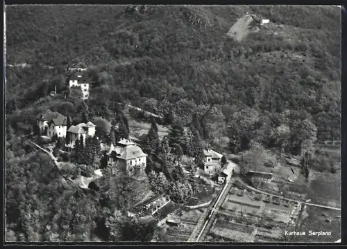 AK Serpiano, Kurhaus mit Umgebung aus der Vogelschau