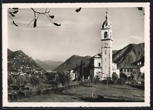 AK S. Abbondio, Kirche mit Umgebung und Wasserblick