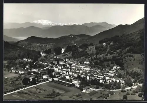 AK Novaggio, Aerofoto Novaggio con Monte Rosa