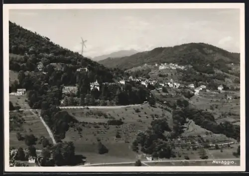 AK Novaggio, Ortsansicht aus der Ferne