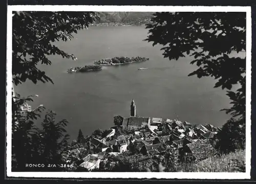 AK Ronco S/A, Totalansicht mit Insel aus der Vogelschau