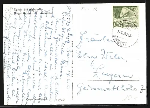 AK Ranzo /Lago Maggiore, Ranzo e S. Abbondio, Aerofoto