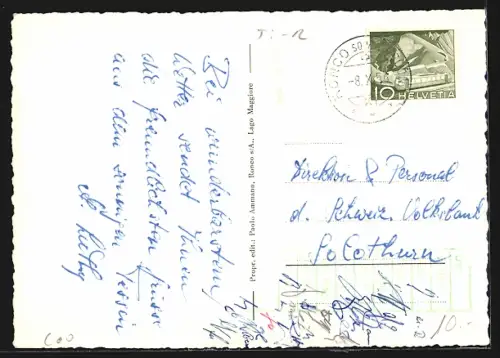 AK Ronco, Teilansicht im Frühling mit Seeblick