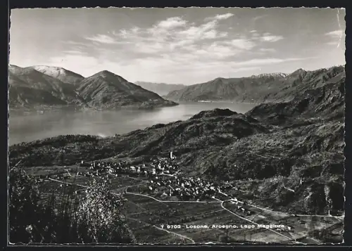 AK Losone-Arcegno, Gesamtansicht mit Lago Maggiore