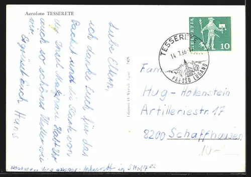 AK Tesserete, Totalansicht, Aerofoto