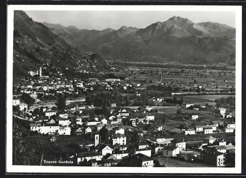 AK Tenero Gordola, Totalansicht aus der Vogelschau