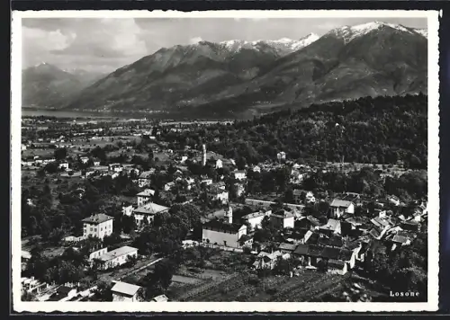 AK Losone, Totalansicht aus der Vogelschau