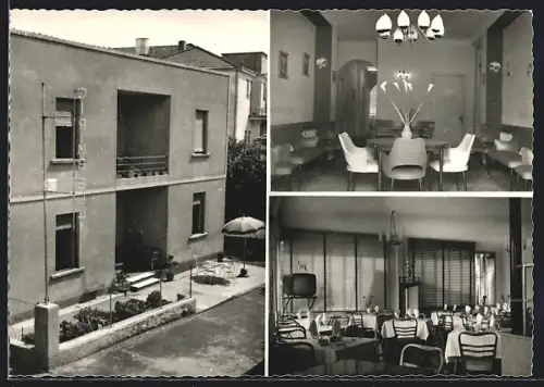 AK Loano /Savona, Pensione Cirimbelli, Via Mazza 32, mit Innenansichten