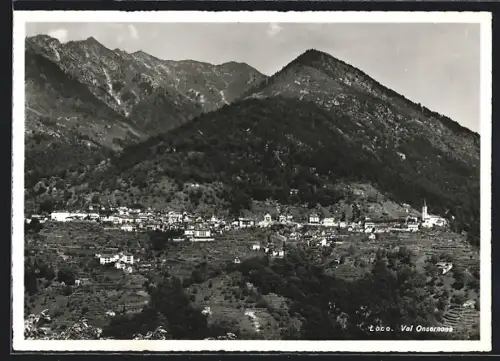 AK Loco /Val Onsernone, Ortspanorama aus der Vogelschau