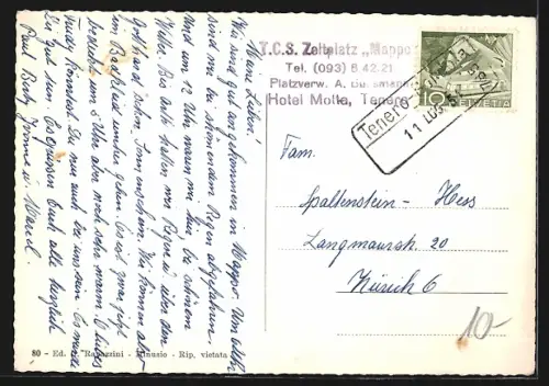 AK Minusio, Panorama aus der Vogelschau