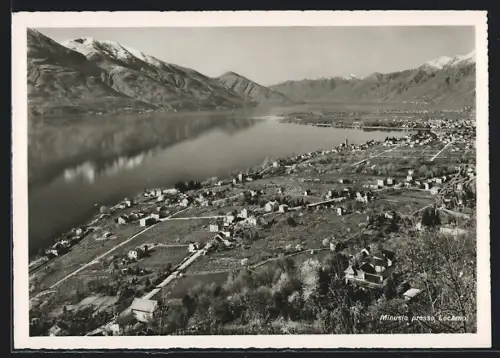 AK Minusio, Ortsansicht aus der Vogelschau