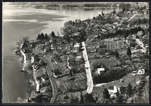 AK Minusio-Rivaplana, Totalansicht aus der Vogelschau