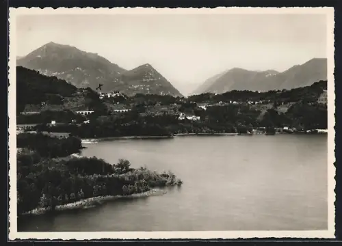 AK Muzzano /Lago di Agno, Ortsansicht mit Pension Muzzano