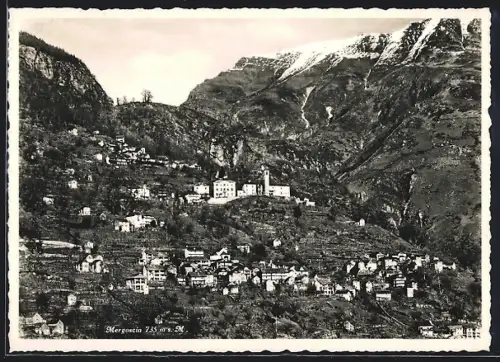 AK Mergoscin, Gesamtansicht aus der Vogelschau