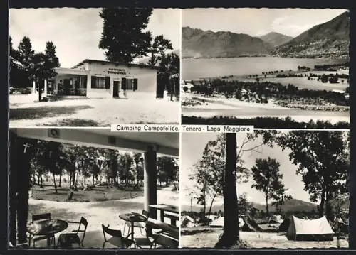 AK Tenero /Lago Maggiore, Camping Campofelice, Restaurant, Garten, Zeltplatz