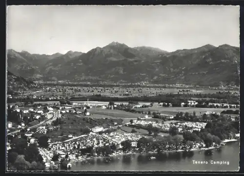 AK Tenero, Tenero Camping aus der Vogelschau