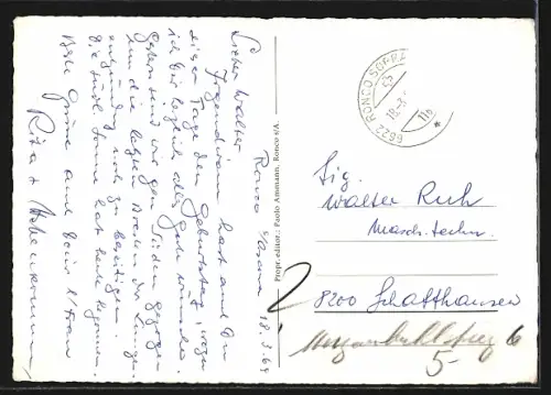 AK Ronco, Ortsansicht mit Blick auf Lago Maggiore