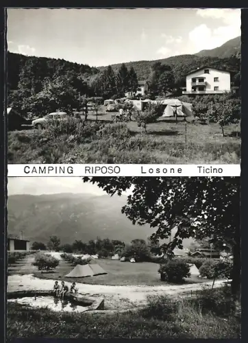 AK Losone /Ticino, Camping Riposo, Propr. Fam. Ossola-Camani