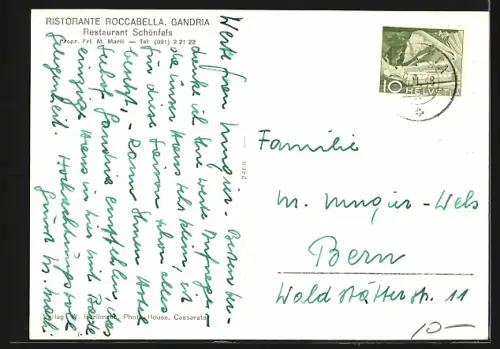 AK Gandria, Ristorante Roccabella, Propr. Frl. M. Marti