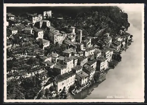 AK Gandria /Luganersee, Ortsansicht vom Flugzeug aus