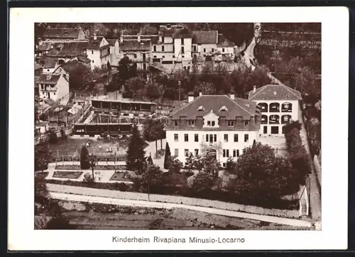 AK Minusio /Locarno, Kinderheim Rivapiana aus der Vogelschau