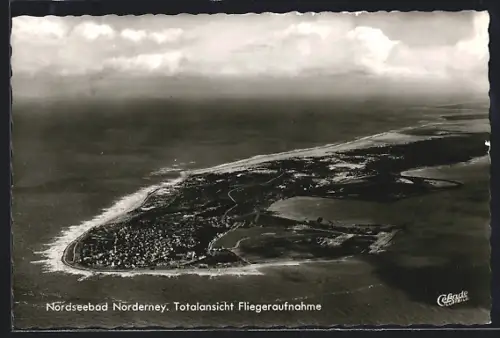 AK Norderney, Totalansicht Fliegeraufnahme