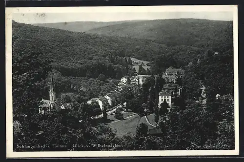 AK Schlangenbad i. Taunus, Blick auf Wilhelmsfelsen