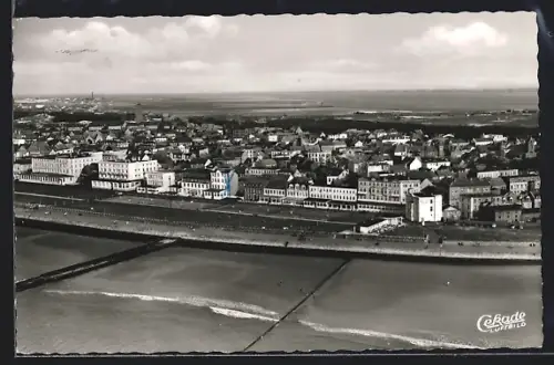 AK Norderney, Strandpromenade und Stadtansicht