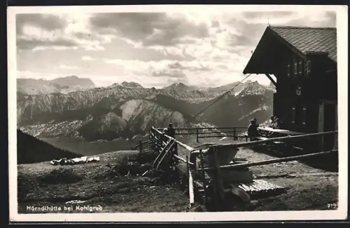 AK Kohlgrub, Hörndlhütte, Alpenpanorama