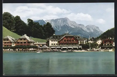 AK Berchtesgaden, Dorf Königssee, Hotel Schiffmeister