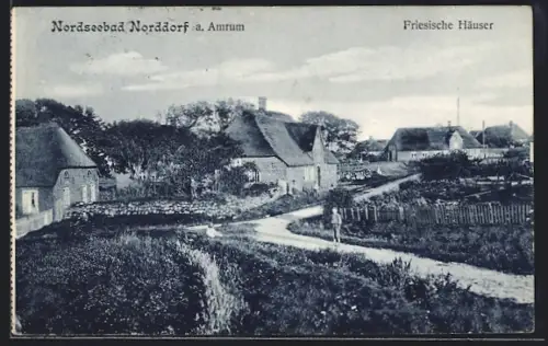 AK Norddorf a. Amrum, Friesische Häuser