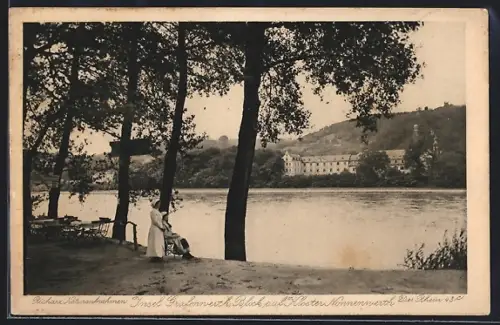 AK Grafenwerth, Blick auf Kloster Nonnenwerth