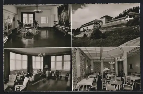 AK Höxter /Weser, Weserbergland-Klinik, Innenansichten, Speisesaal, Aufenthaltsraum