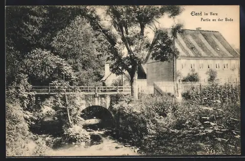 AK Elend im Harz, Partie an der Bode