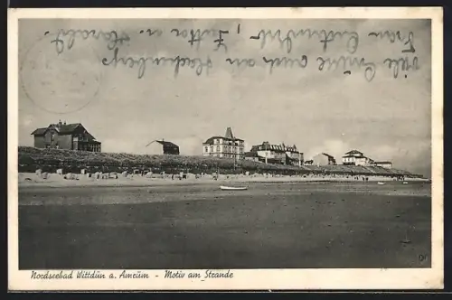 AK Wittdün a. Amrum, Motiv am Strande
