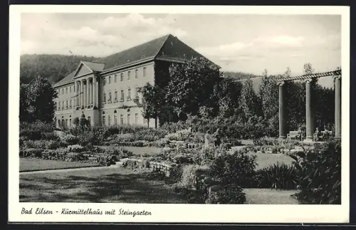 AK Bad Eilsen, Kurmittelhaus mit Steingarten