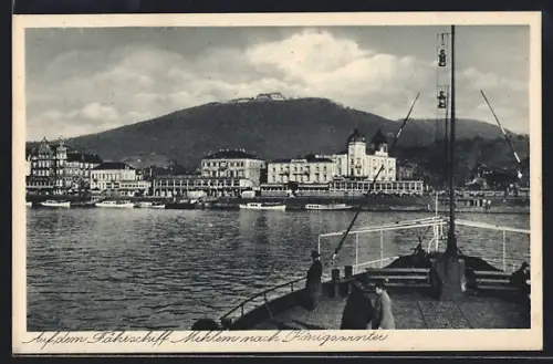AK Königswinter, Auf dem Fahrtschiff Mehlem nach Königswinter