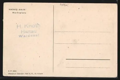 AK Hanau /Main, Marktplatz