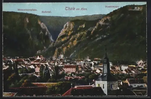 AK Thale am Harz, Hexentanzplatz, Bodetal, Rosstrappe